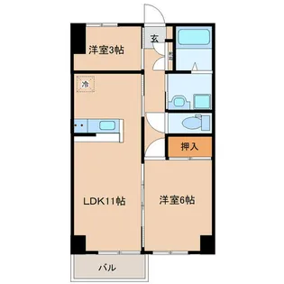 パールロイヤルYUKI【3階】の間取り