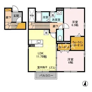 ワイズガーデン ABC【2階】の間取り