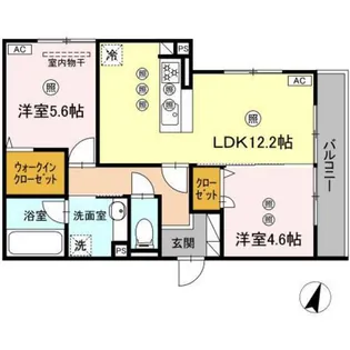 ミルフォード皆実町【2階】の間取り