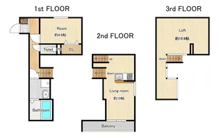 ★LFB APARTMENT東小串★【2階】の間取り