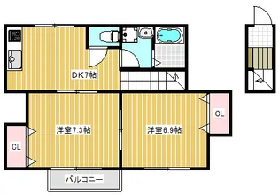 メープルハウス【2階】の間取り