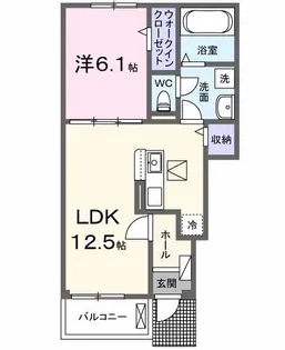 ヴェルドゥーラI【1階】の間取り