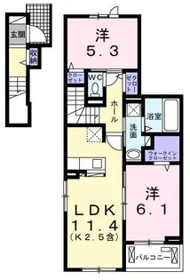 スフィーダ【2階】の間取り