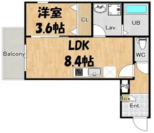 ジーメゾン西大宮ソリナ【1階】の間取り