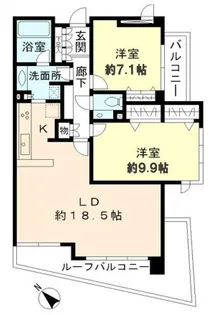 ヒューリック目黒三田【4階】の間取り