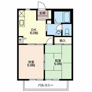 フレグランス小針C【2階】の間取り