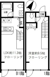 グランアセット月島【1階】の間取り