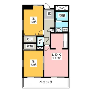 ドミールイソベ【3階】の間取り