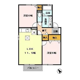 アルス明石台 F【2階】の間取り