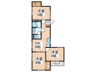 米善高浜台ハイツ【1階】の間取り