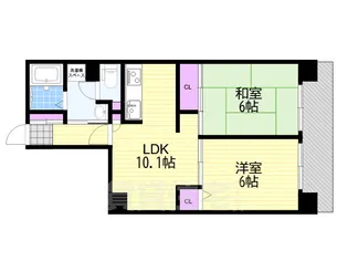 藤和堂島ハイタウン【9階】の間取り