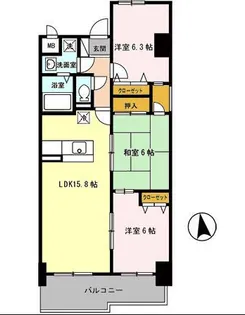 SOUTH GATE【2階】の間取り