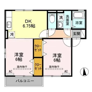 シャンベールB202【2階】の間取り