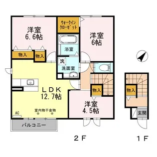 ラフィネ栄【1階】の間取り
