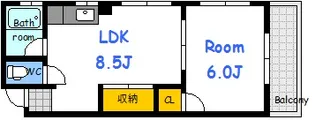 小松コーポ【3階】の間取り