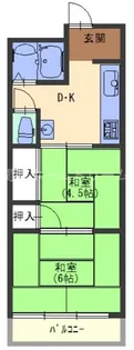 日晃マンション分譲貸R【5階】の間取り