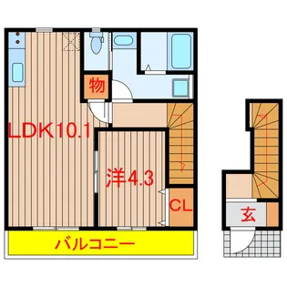 リーブルファイン船橋芝山【2階】の間取り