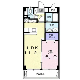 カルムヴィラいさおし【3階】の間取り