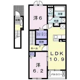 カーサ・アモーレ I【2階】の間取り