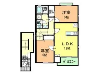 Life館ボナールB【2階】の間取り