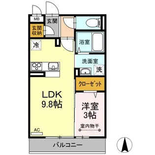 ボヌールY【3階】の間取り