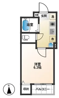 ウェルコートお花茶屋【1階】の間取り