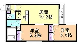 エルムパーク琴似【3階】の間取り
