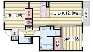 レスポワール【1階】の間取り