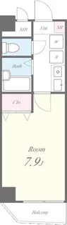クレセント小台【5階】の間取り