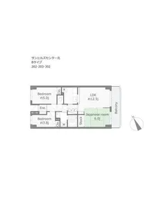 サンヒルズセンター北【2階】の間取り