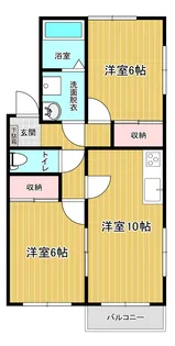 栃木県宇都宮市細谷町【アパート】の間取り