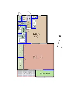 リバティ灯明寺【3階】の間取り