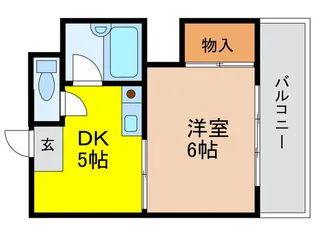 エフィ-ネ西田辺【3階】の間取り