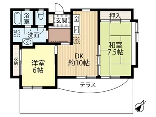 コープ愛宕【1階】の間取り