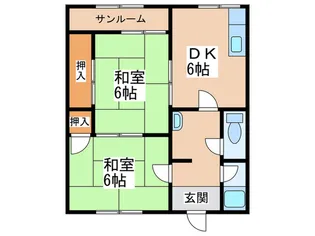 太陽マンション【2階】の間取り