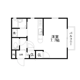 1Kの間取り画像