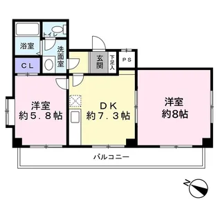 ロイヤル目黒【5階】の間取り