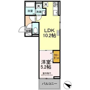 1LDKの間取り画像