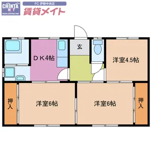 三重県伊勢市東大淀町【一戸建】の間取り