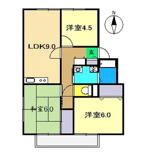 ウィンディア木の丸【2階】の間取り
