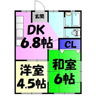 ヒルズ轟【3階】の間取り