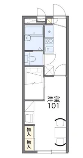レオパレスイクシードII【1階】の間取り