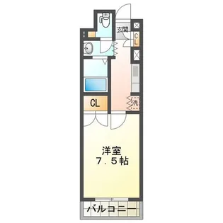 アンオゥル鵜の森【8階】の間取り