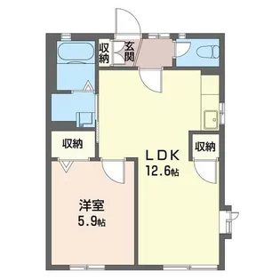 クレール中台A【1階】の間取り