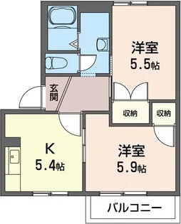 エクレールS【2階】の間取り