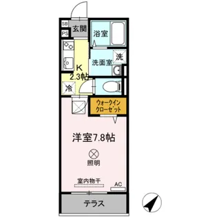 ルミナス大和町【1階】の間取り