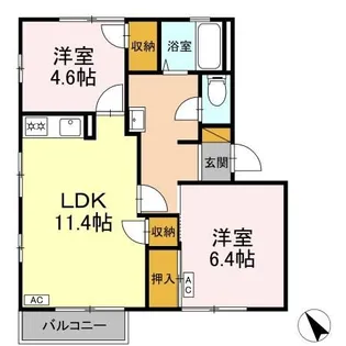 エミネンス高野台 B【2階】の間取り