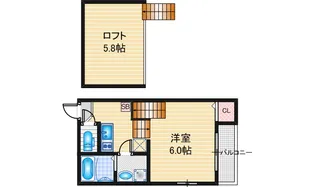 ハーモニーテラス平安【1階】の間取り