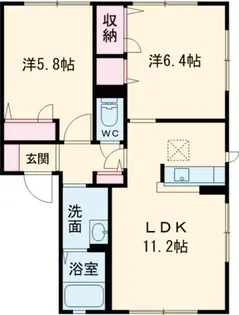 プレフェランス【1階】の間取り