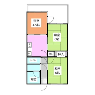 桜坂ハイツ【2階】の間取り